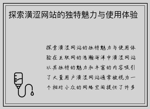 探索潢涩网站的独特魅力与使用体验